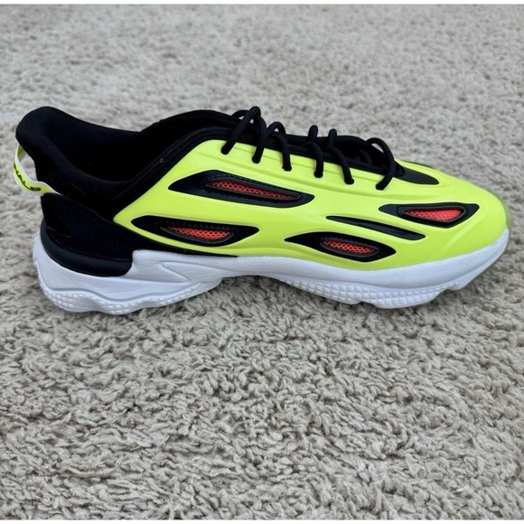 Adidas Shoes Men's 6.5 Ozworld Oznova Neon Yellow Black Red Chunky Sneakers - Picture 5 of 9